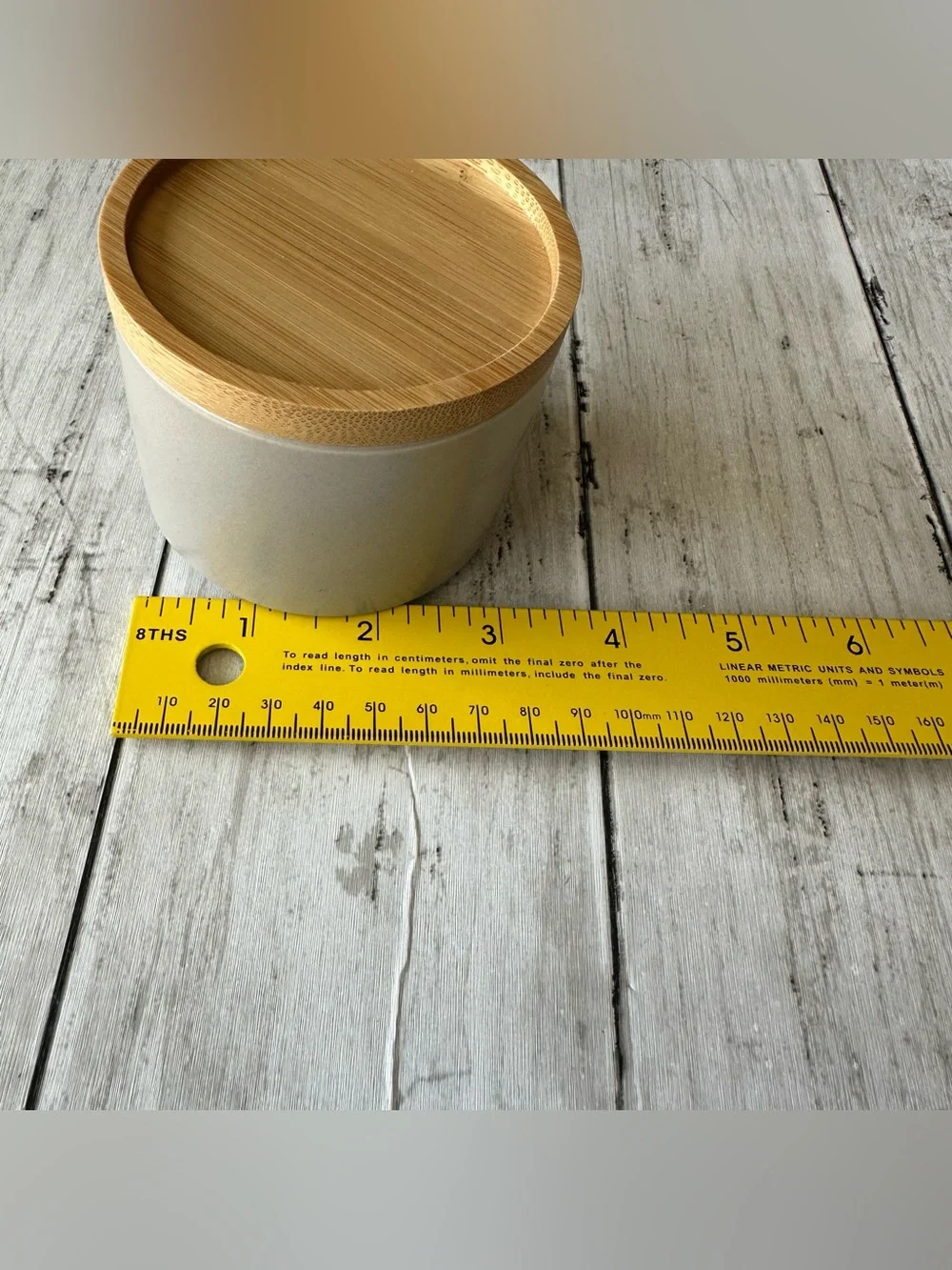 PREOWNED NESPRESSO SUGAR BOWL BAMBOO LID GREY CONTAINER